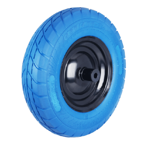 RUEDA ANTIPINCHAZO: 7092506 - RUEDA 4.00-8-ANTIPINCHAZO/BN-5/8-RE-AZ-RSOL-CEN-POLIURET